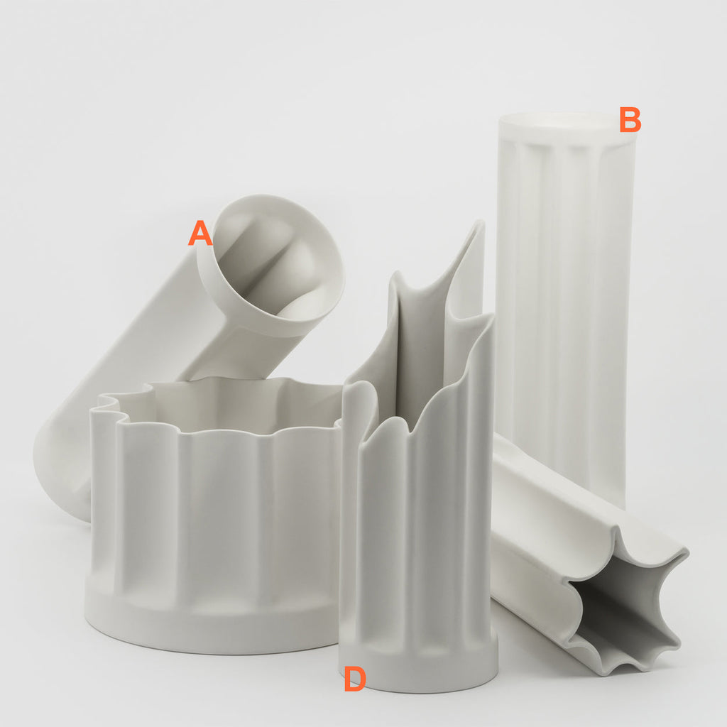 Vases, set of 3, BAMBU, Enzo Mari for DANESE Milano