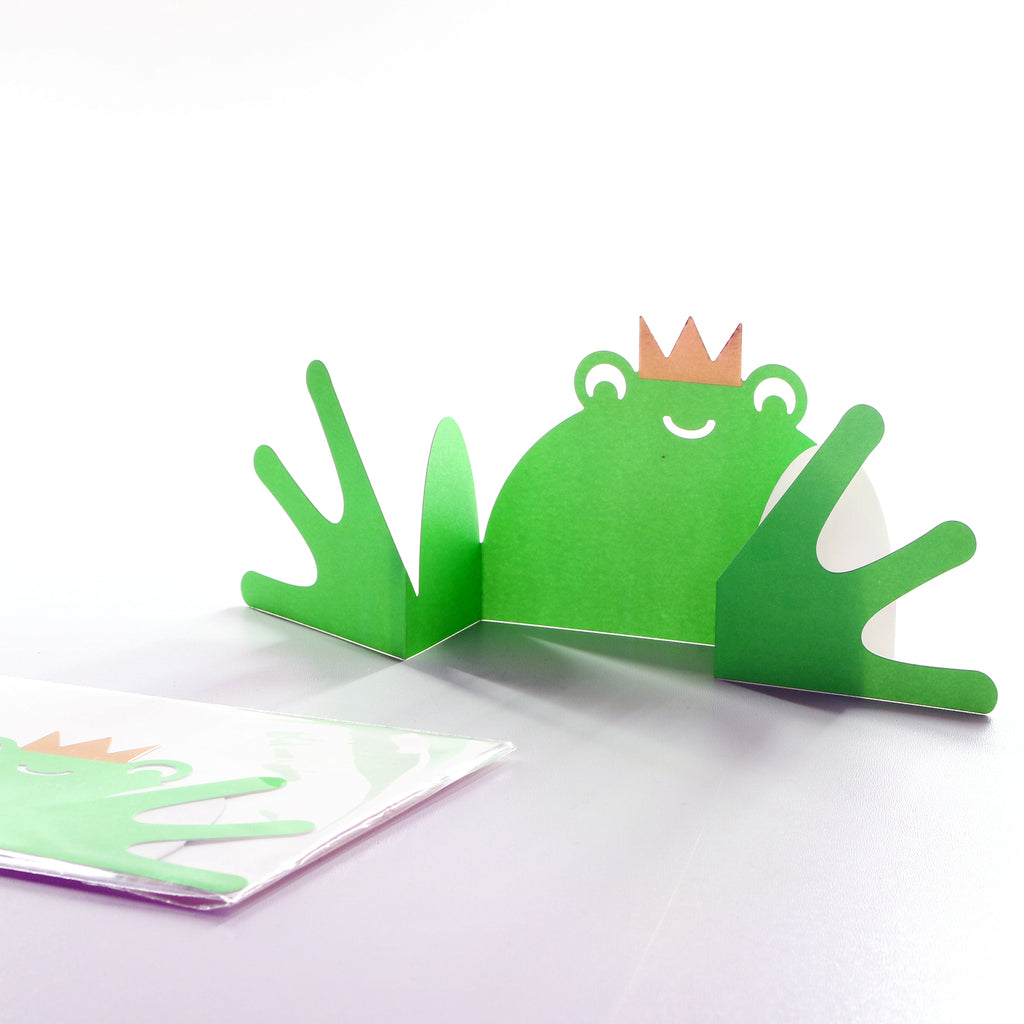 Folding card frog