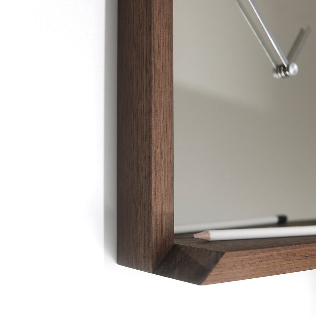 "WALL CLOCK with mirror and shelf" by Fabio Bortolani