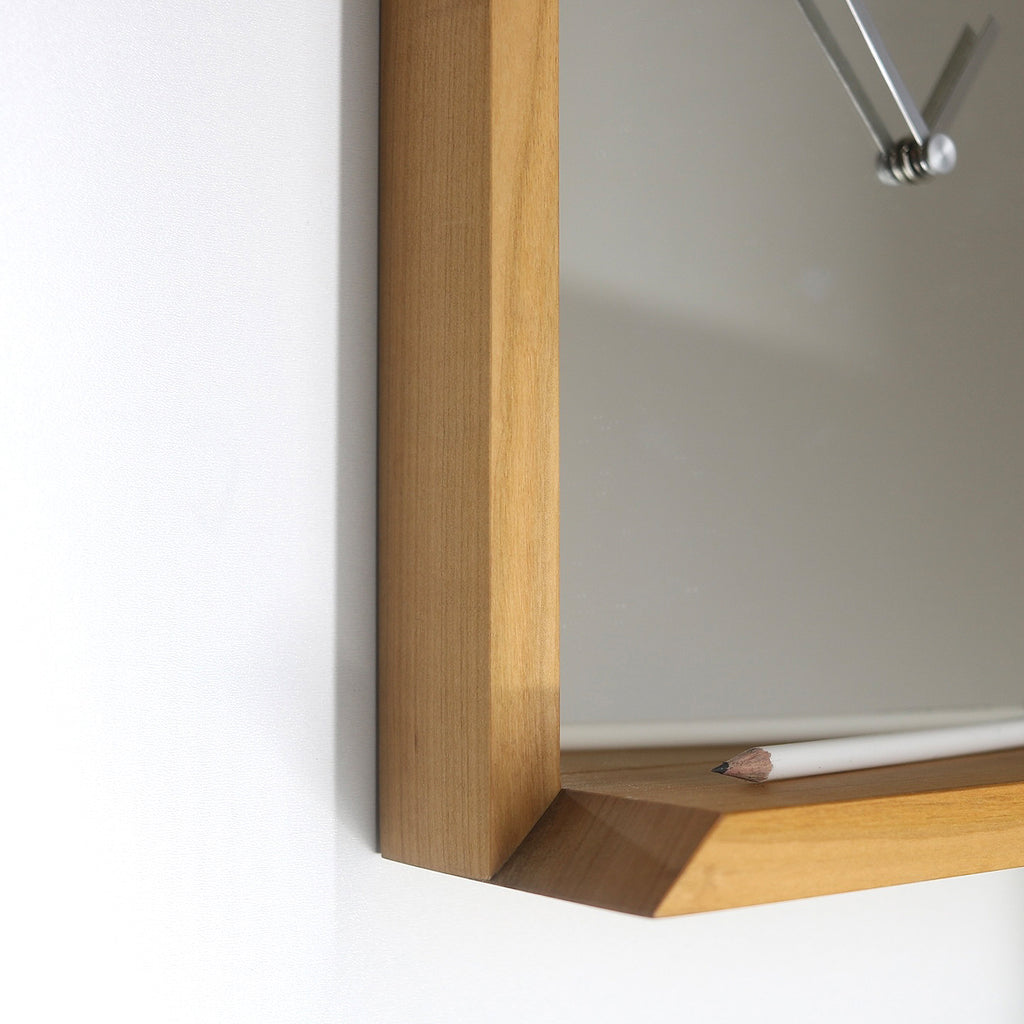 "WALL CLOCK with mirror and shelf" by Fabio Bortolani