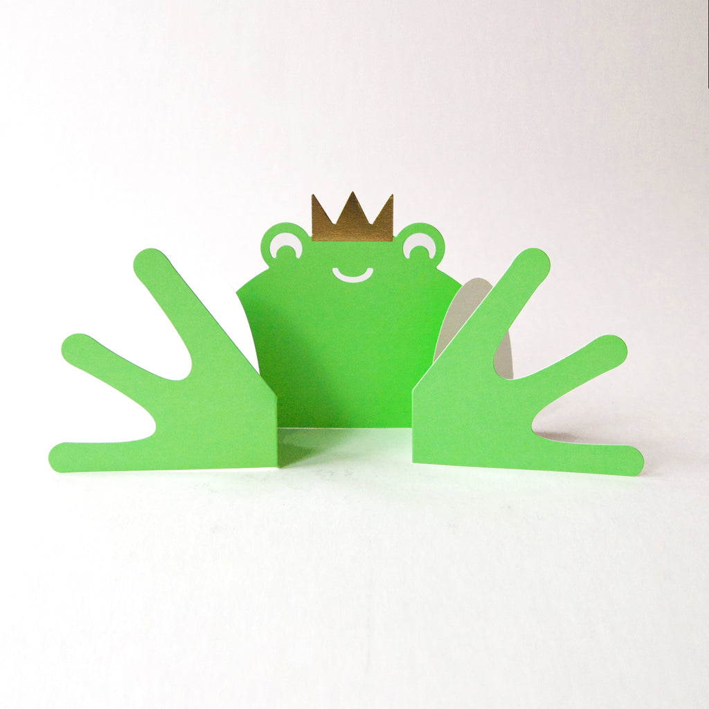 Folded card frog
