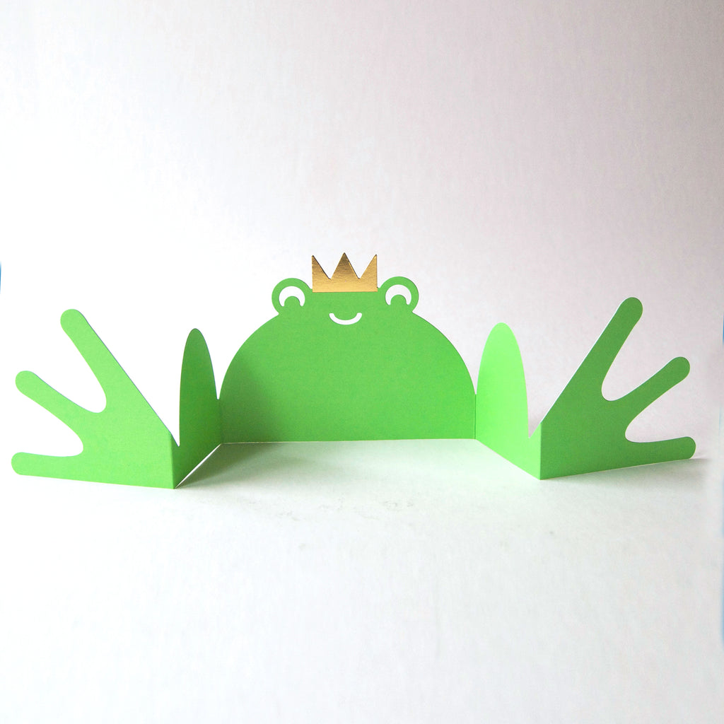 Folding card frog
