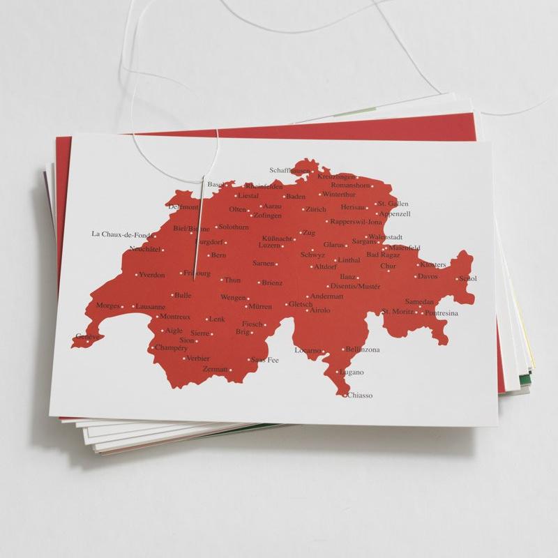 Stickpostkarte SCHWEIZ