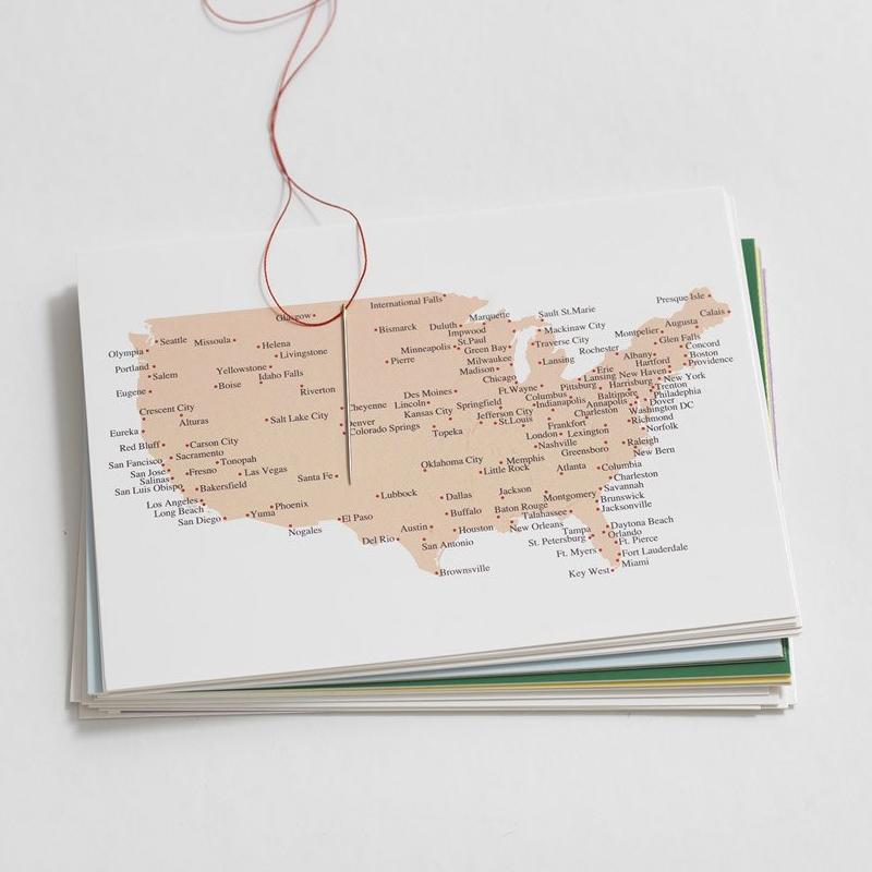 Stickpostkarte USA